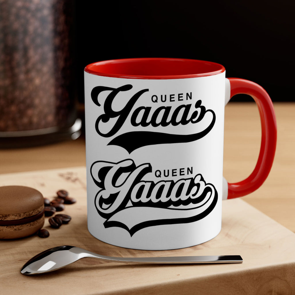 yaaas queen script 6#- black words - phrases-Mug / Coffee Cup