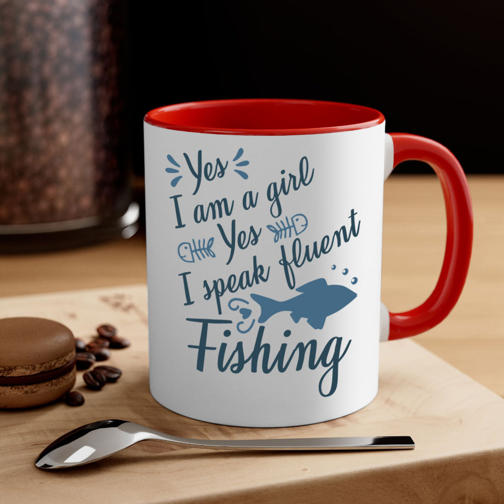 yes i am a girl 9#- fishing-Mug / Coffee Cup