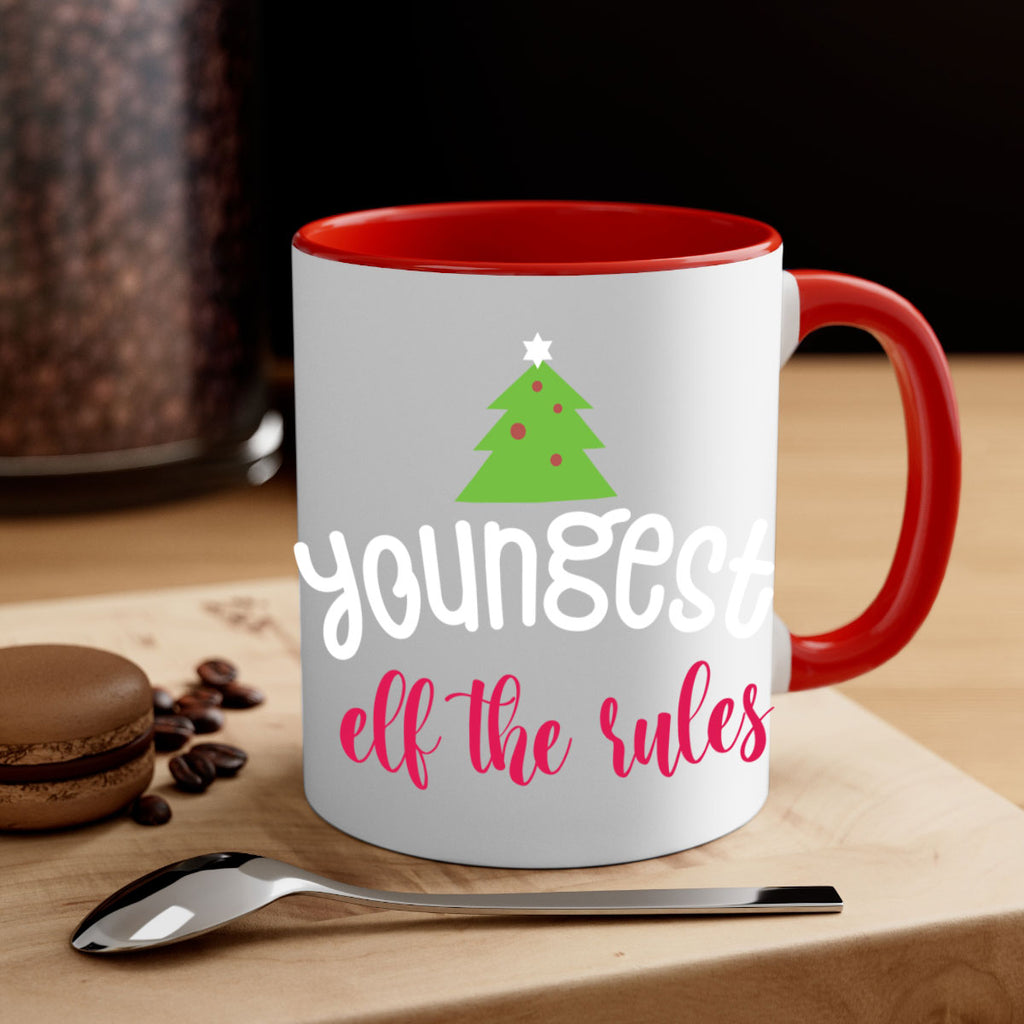 youngest elf the rules style 1253#- christmas-Mug / Coffee Cup