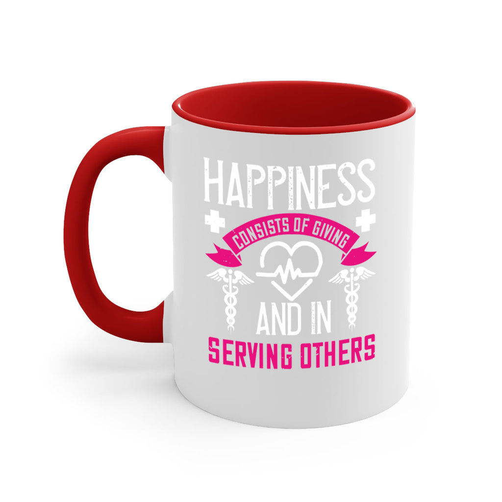 Happiness…consists of giving and in serving others Style 324#- nurse-Mug / Coffee Cup