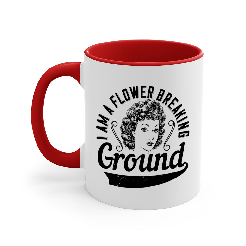 I am a flower breaking ground Style 32#- Afro - Black-Mug / Coffee Cup