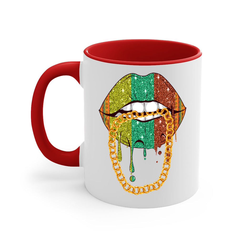 Juneteenth Women Melanin Girl Lips Png 25#- juneteenth-Mug / Coffee Cup