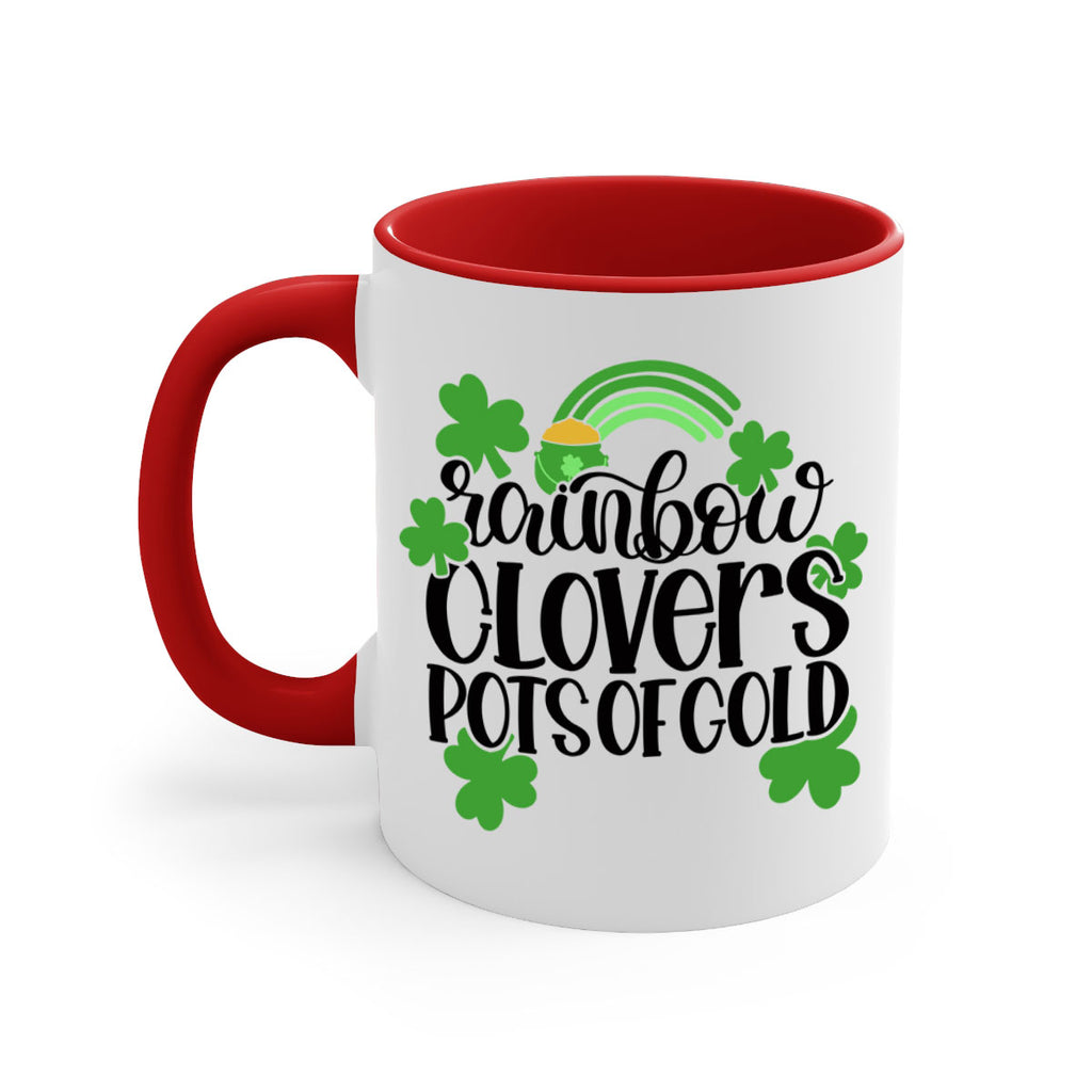 Rainbow Clovers Pots Of Gold Style 35#- St Patricks Day-Mug / Coffee Cup
