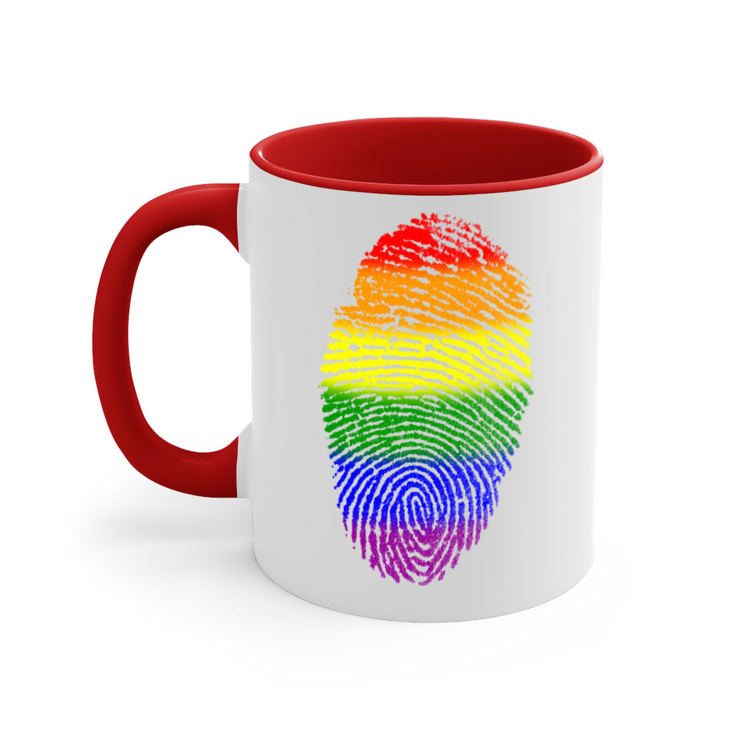 Rainbow Finger print 10#- lgbt-Mug / Coffee Cup