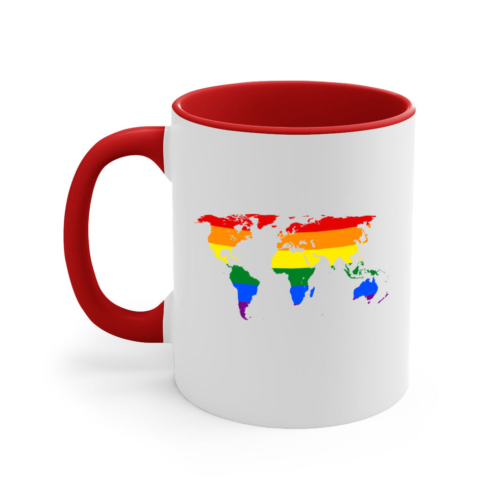 Rainbow World map 3#- lgbt-Mug / Coffee Cup