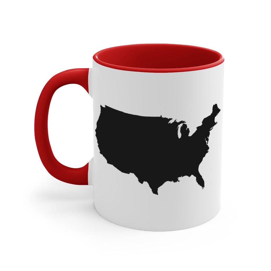 USA Solid Map Style 76#- 4th Of July-Mug / Coffee Cup