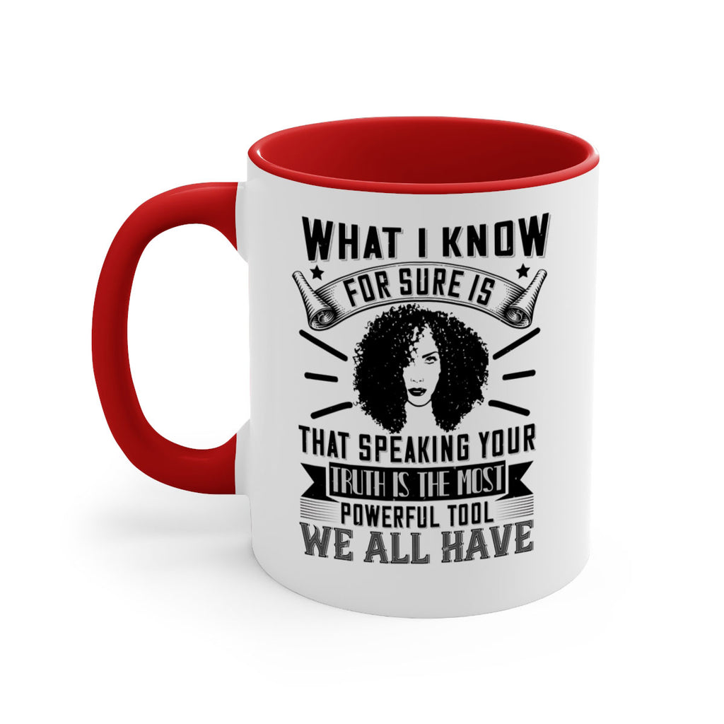 What I know for sure is that speaking your truth is the most powerful tool we all have Style 13#- Afro - Black-Mug / Coffee Cup