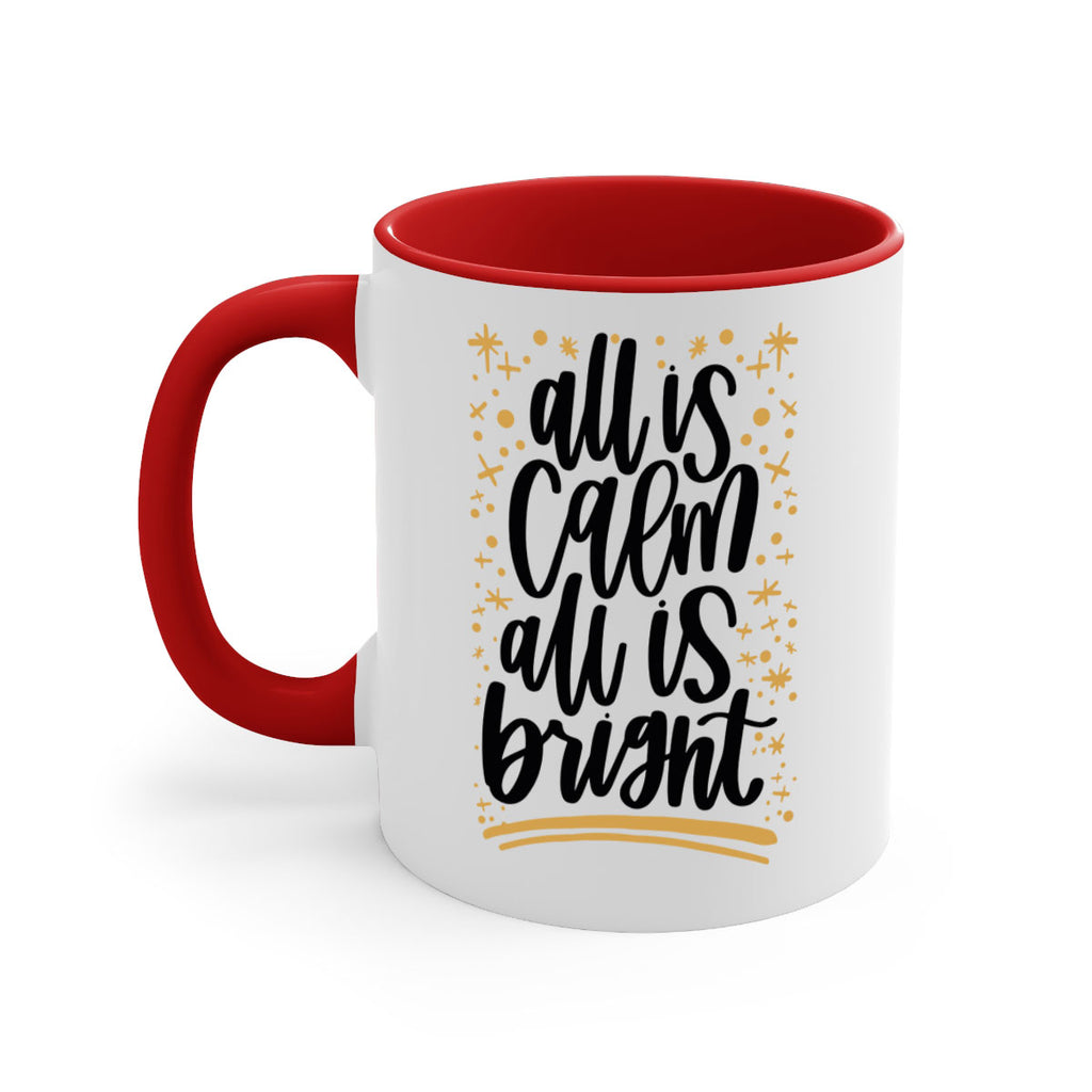 all is calm all is bright gold 214#- christmas-Mug / Coffee Cup