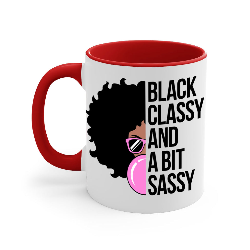 black classy and a bit sassy 250#- black words - phrases-Mug / Coffee Cup