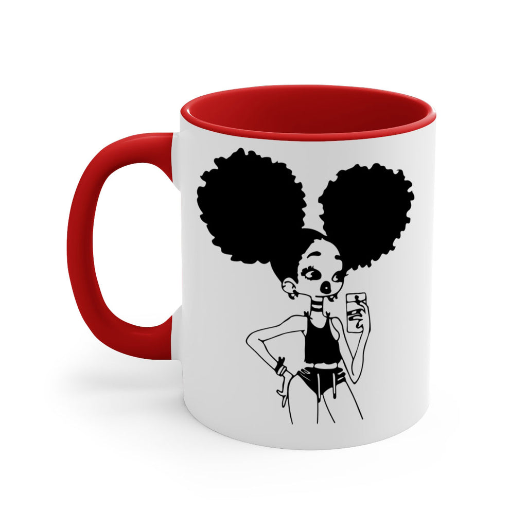 black girl taking mirror selfie  2#- Black women - Girls-Mug / Coffee Cup