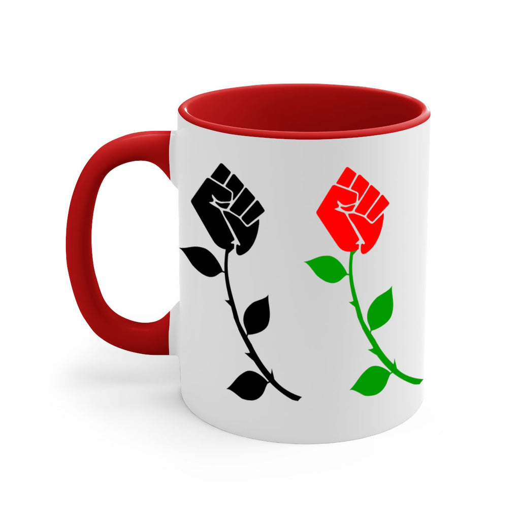 black power fist rose 197#- black words - phrases-Mug / Coffee Cup