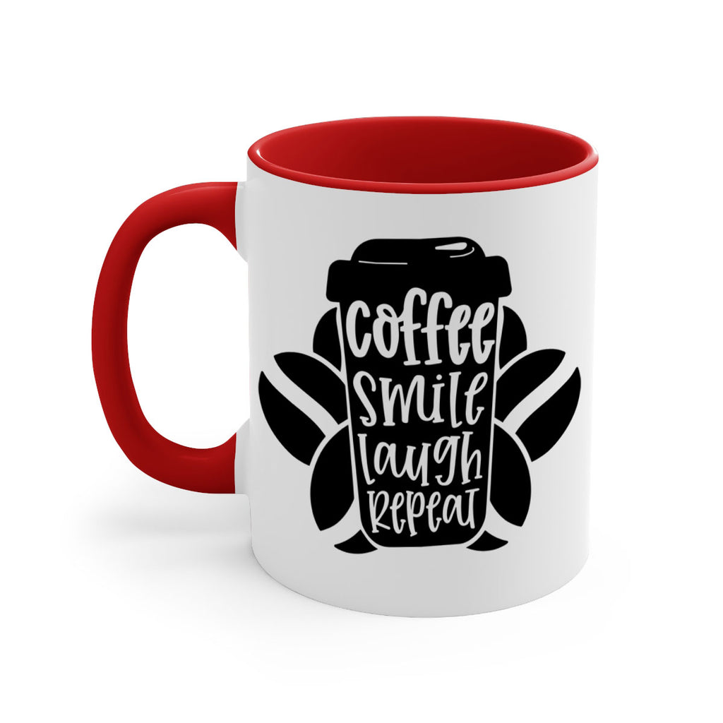coffee smile laugh repeat 140#- coffee-Mug / Coffee Cup