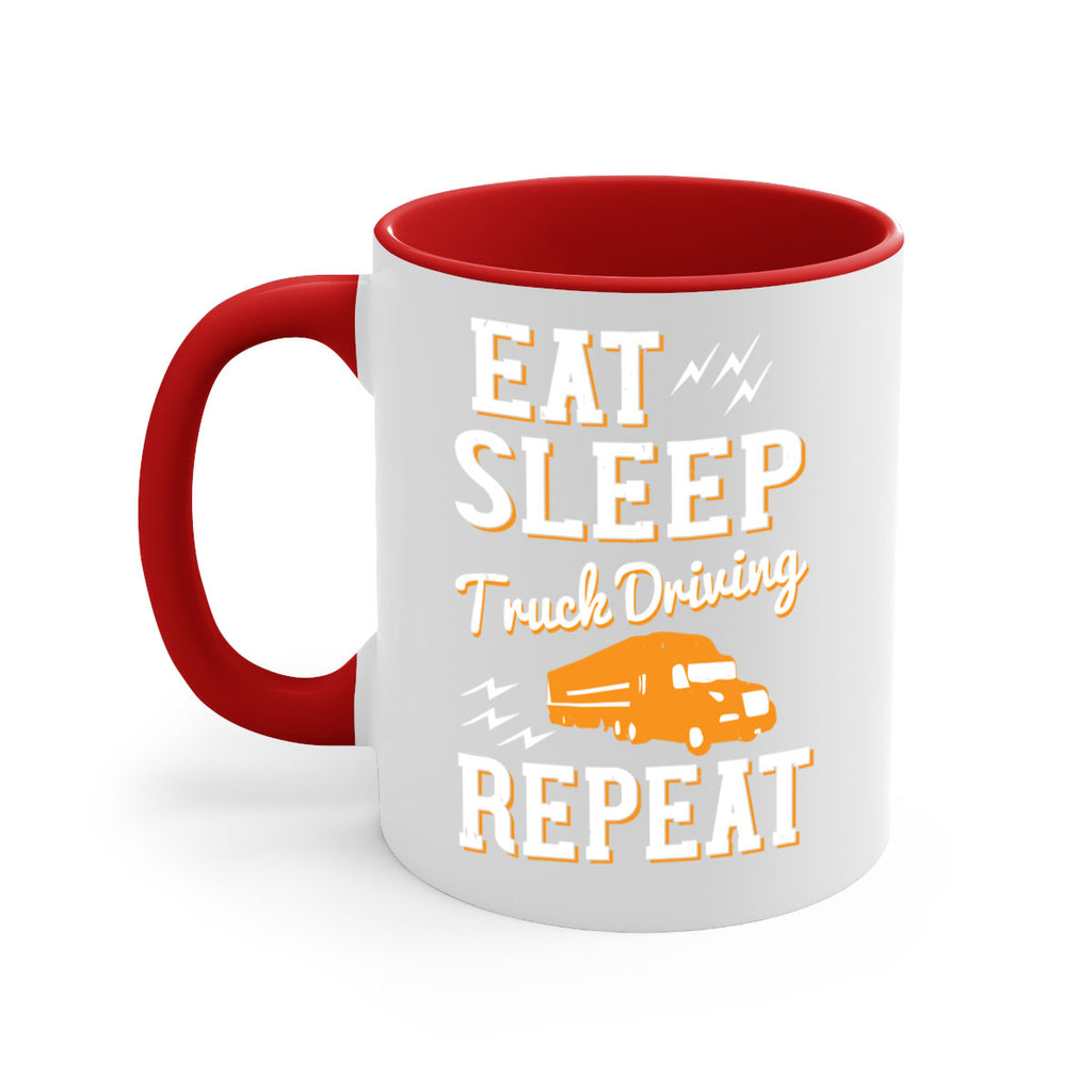 eat sleep truck driving repeat Style 3#- truck driver-Mug / Coffee Cup