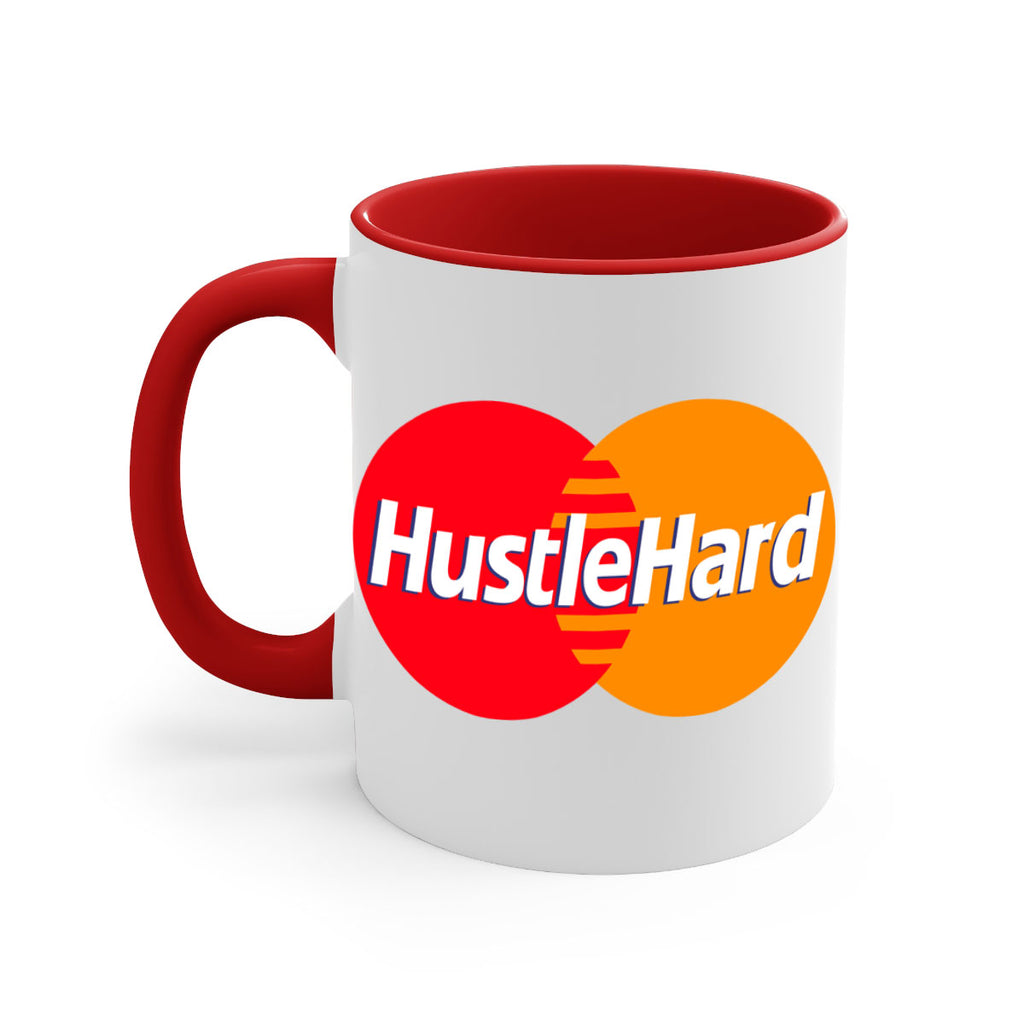 hustle hard 122#- black words - phrases-Mug / Coffee Cup
