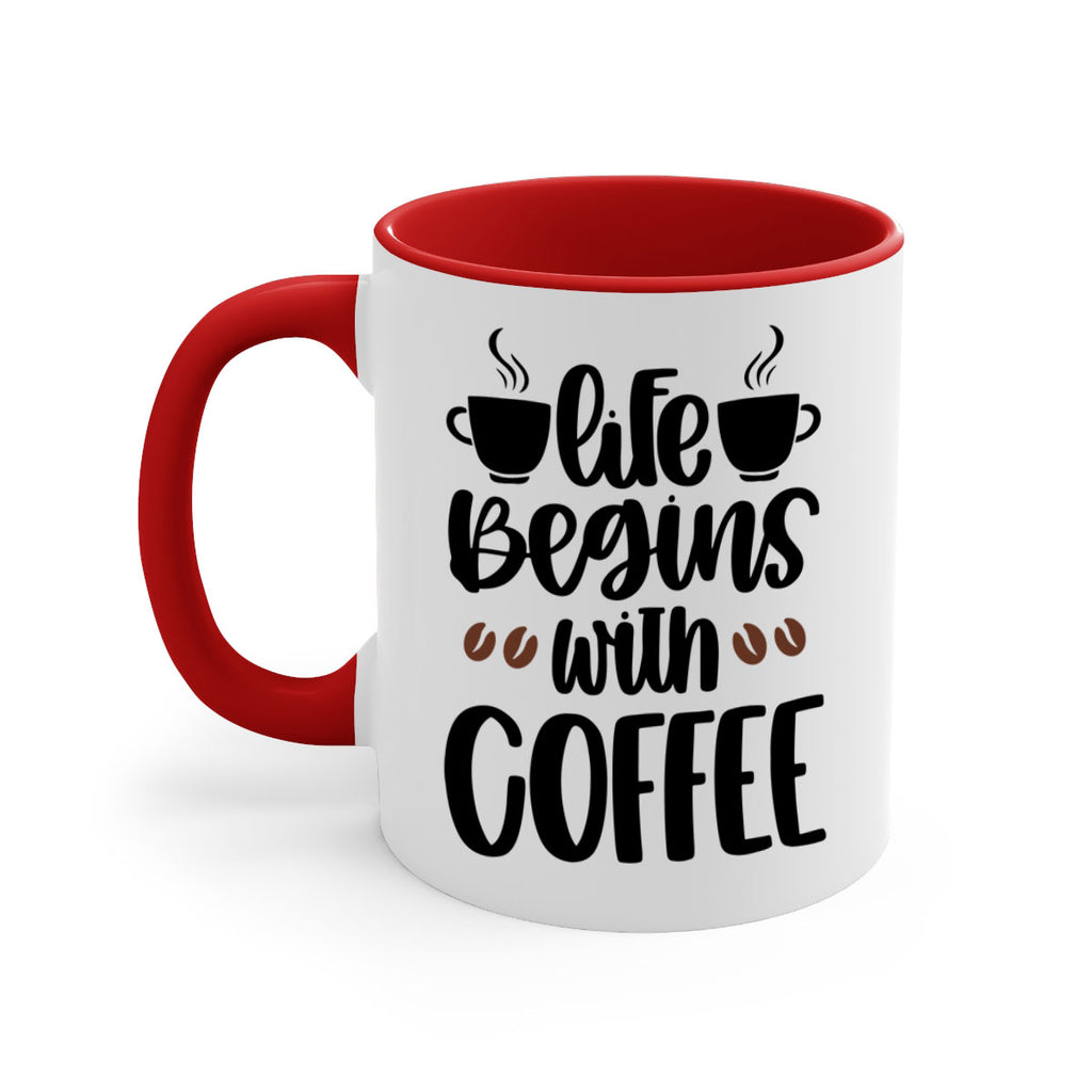 life begins with coffee 77#- coffee-Mug / Coffee Cup