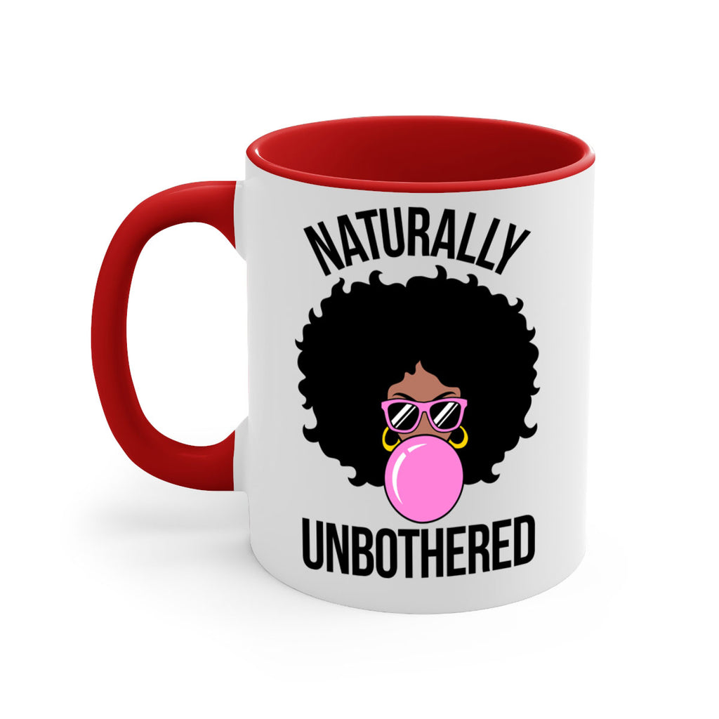 naturally unbothered afro woman 64#- black words - phrases-Mug / Coffee Cup