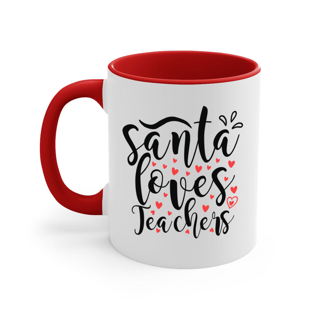santa loves teachers 23#- christmas-Mug / Coffee Cup