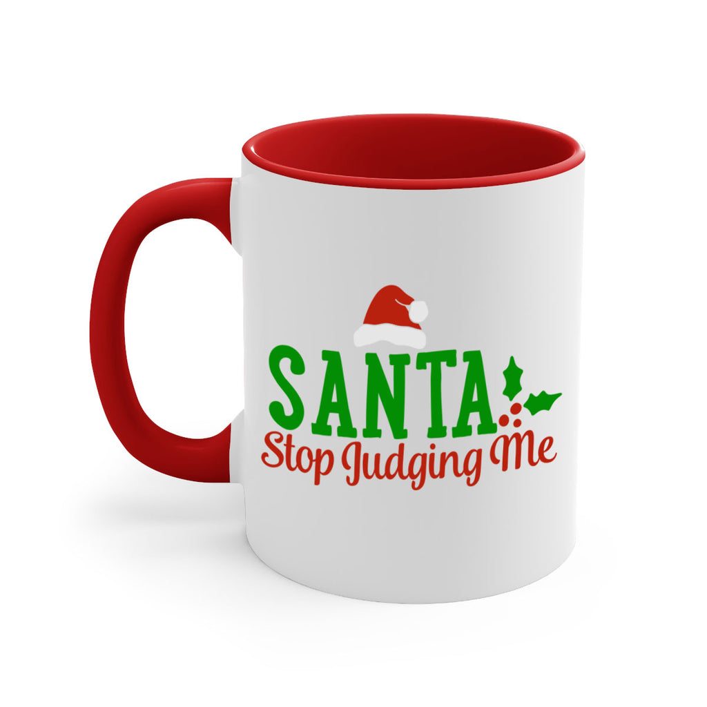 santa stop judging me 441#- christmas-Mug / Coffee Cup
