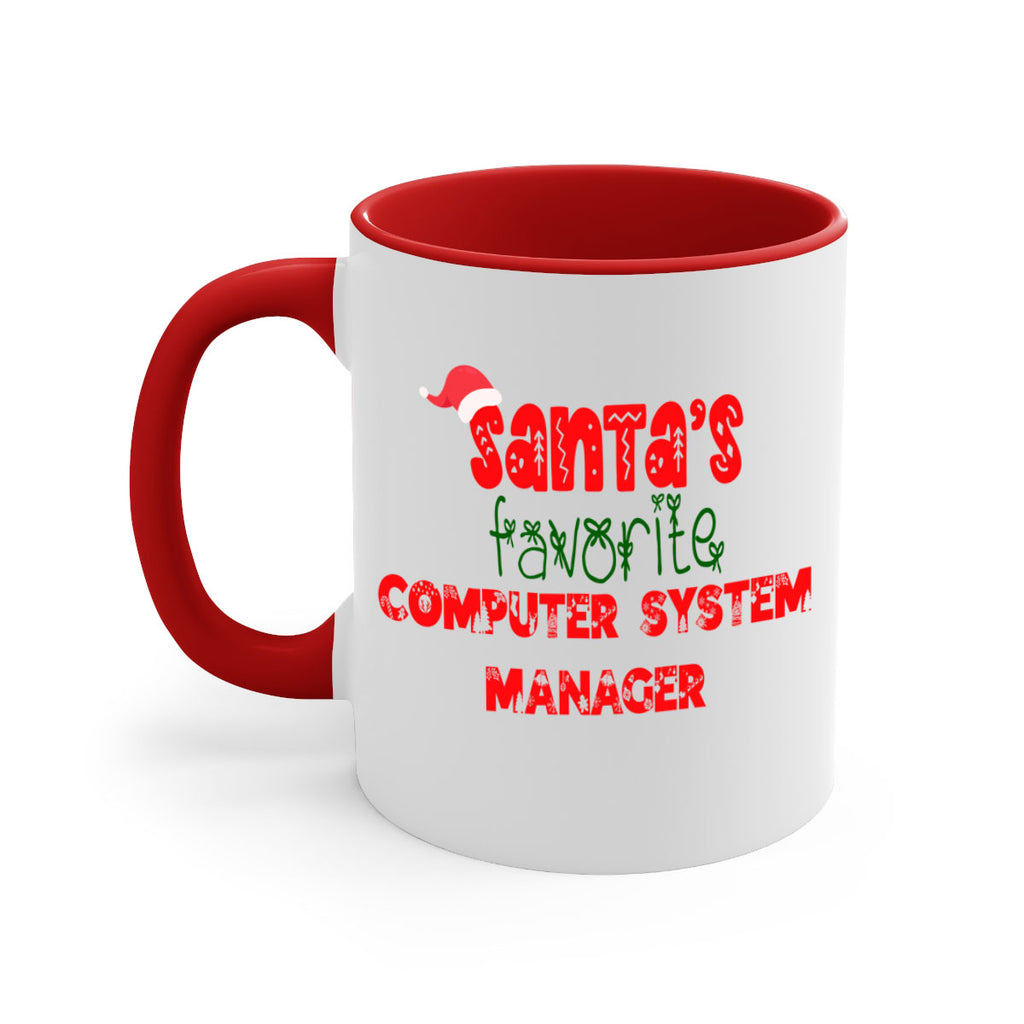 santas favorite computer system manager style 733#- christmas-Mug / Coffee Cup
