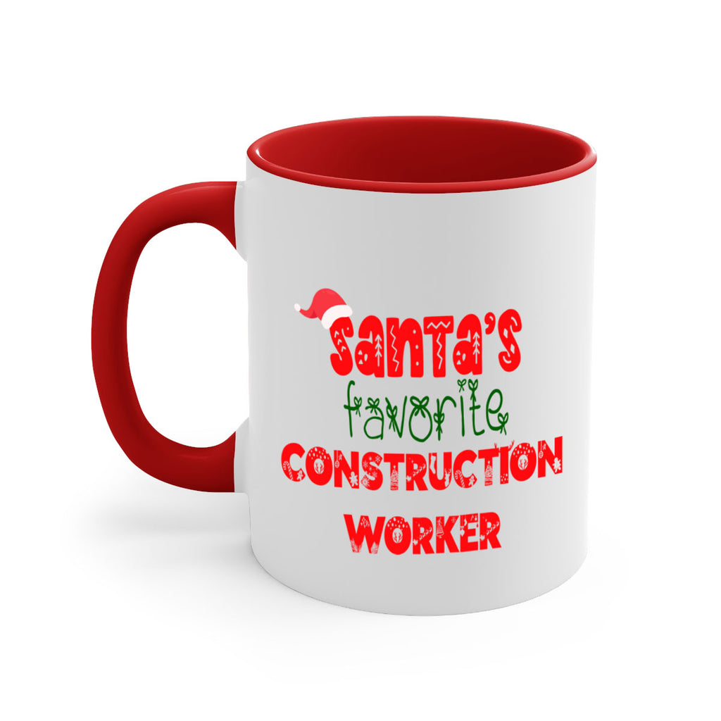 santas favorite construction worker style 739#- christmas-Mug / Coffee Cup