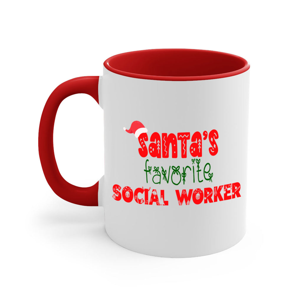 santas favorite social worker style 1085#- christmas-Mug / Coffee Cup