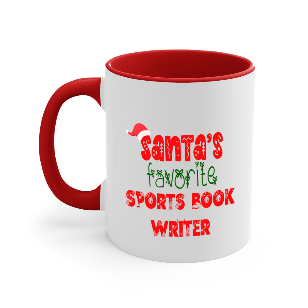 santas favorite sports book writer style 1091#- christmas-Mug / Coffee Cup