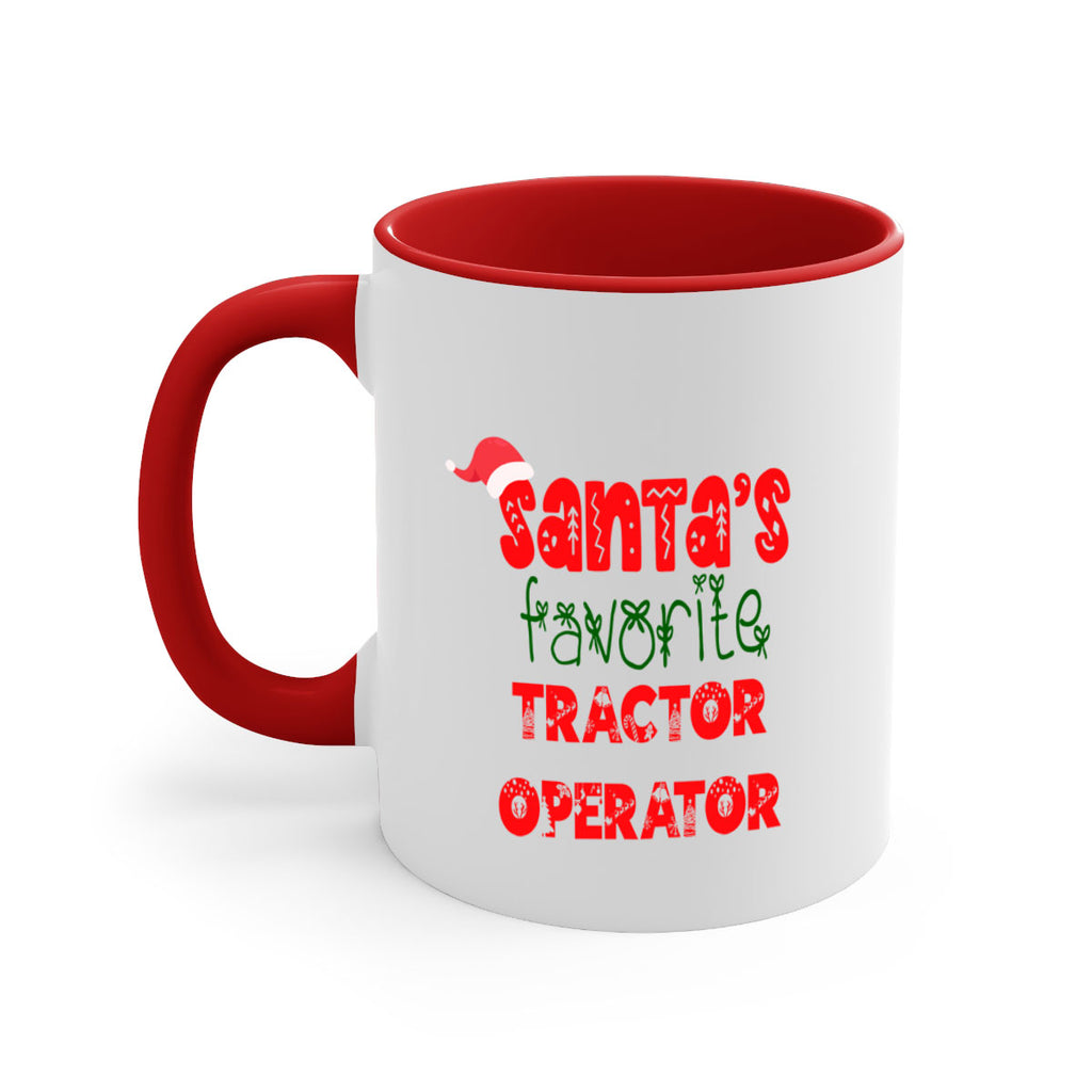santas favorite tractor operator style 1125#- christmas-Mug / Coffee Cup