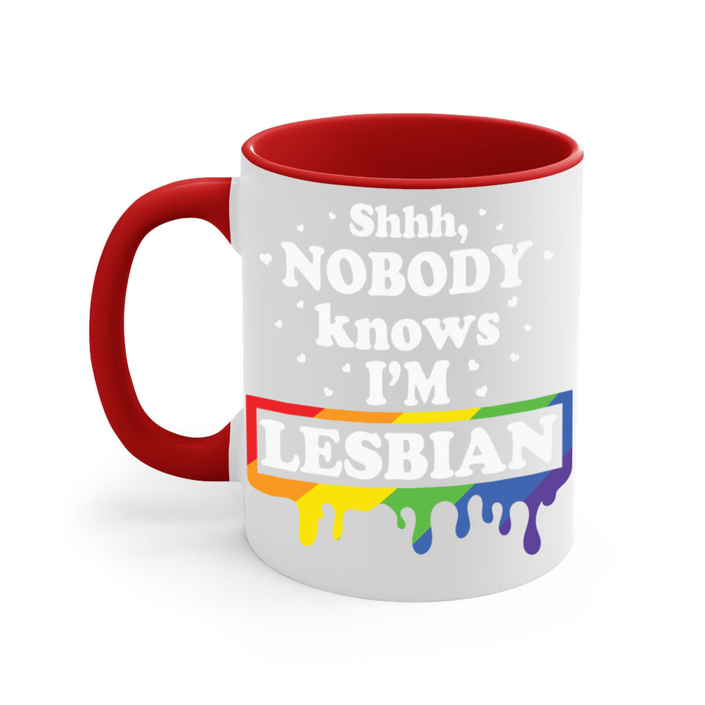 shhh nobody knows im a lgbt 21#- lgbt-Mug / Coffee Cup