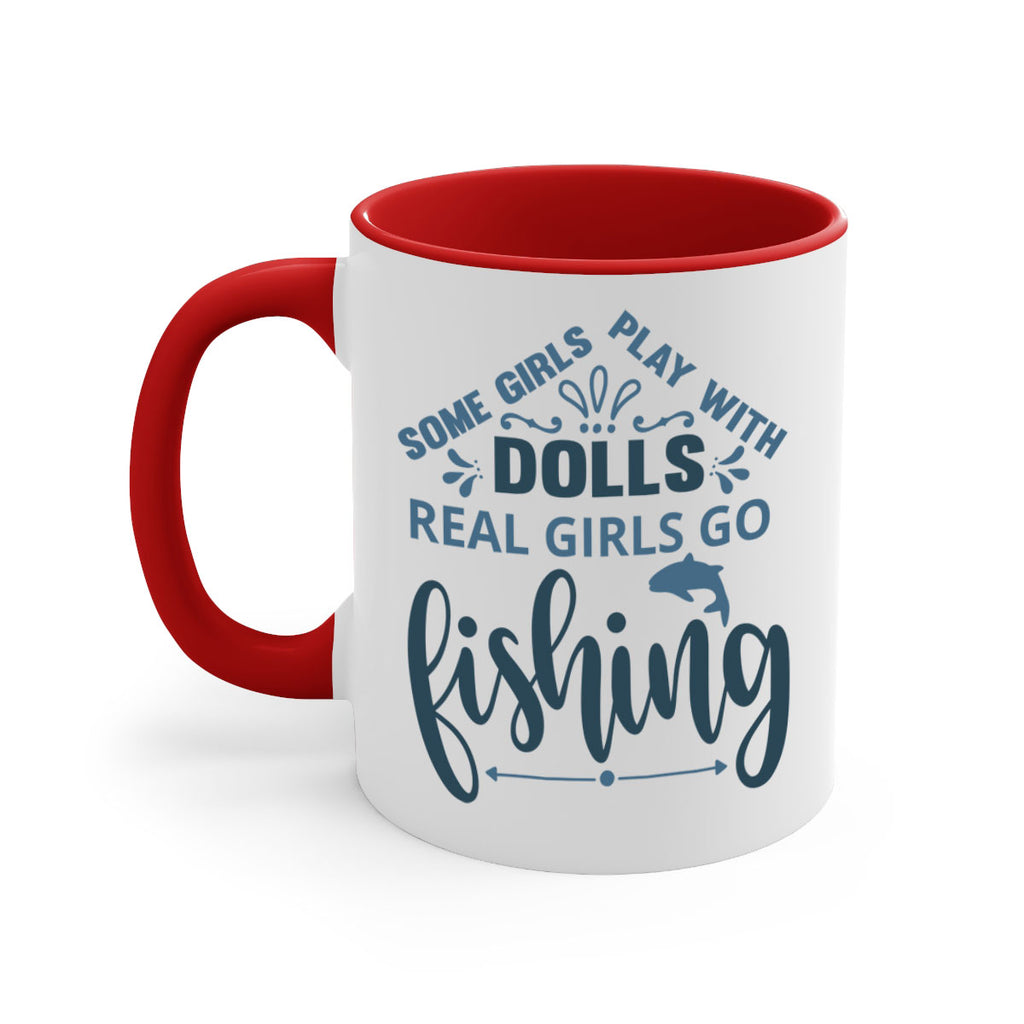some girl play with 37#- fishing-Mug / Coffee Cup