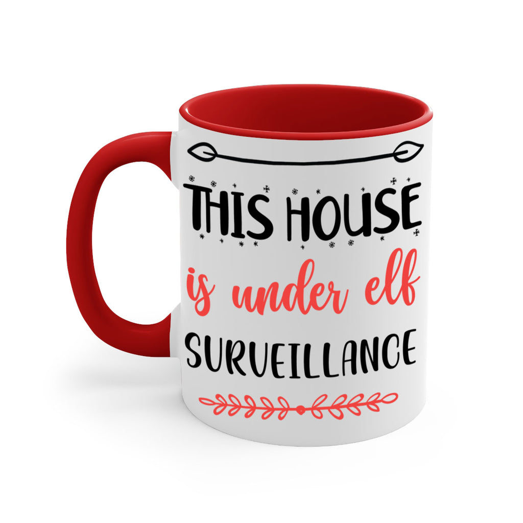 this house is under elf surveillance style 1209#- christmas-Mug / Coffee Cup