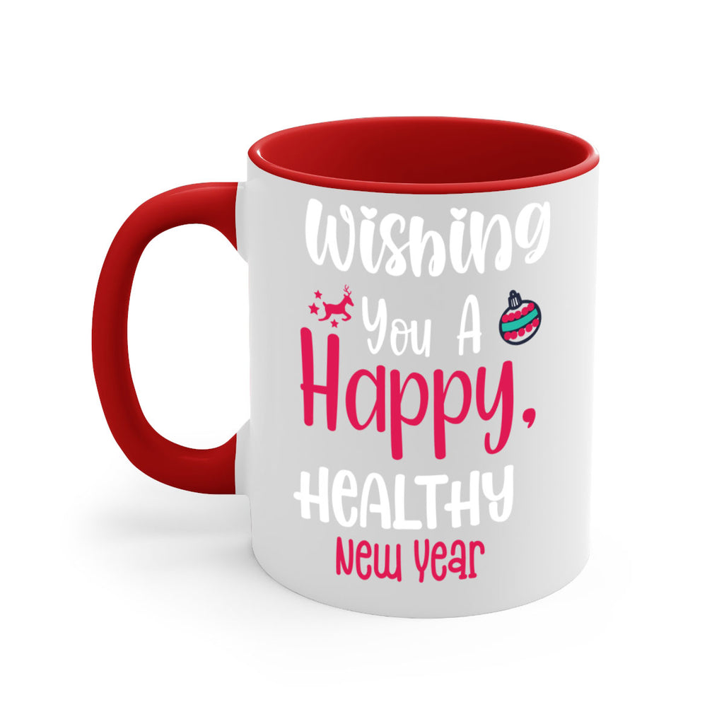 wishing you a happy, healthy new year style 1244#- christmas-Mug / Coffee Cup