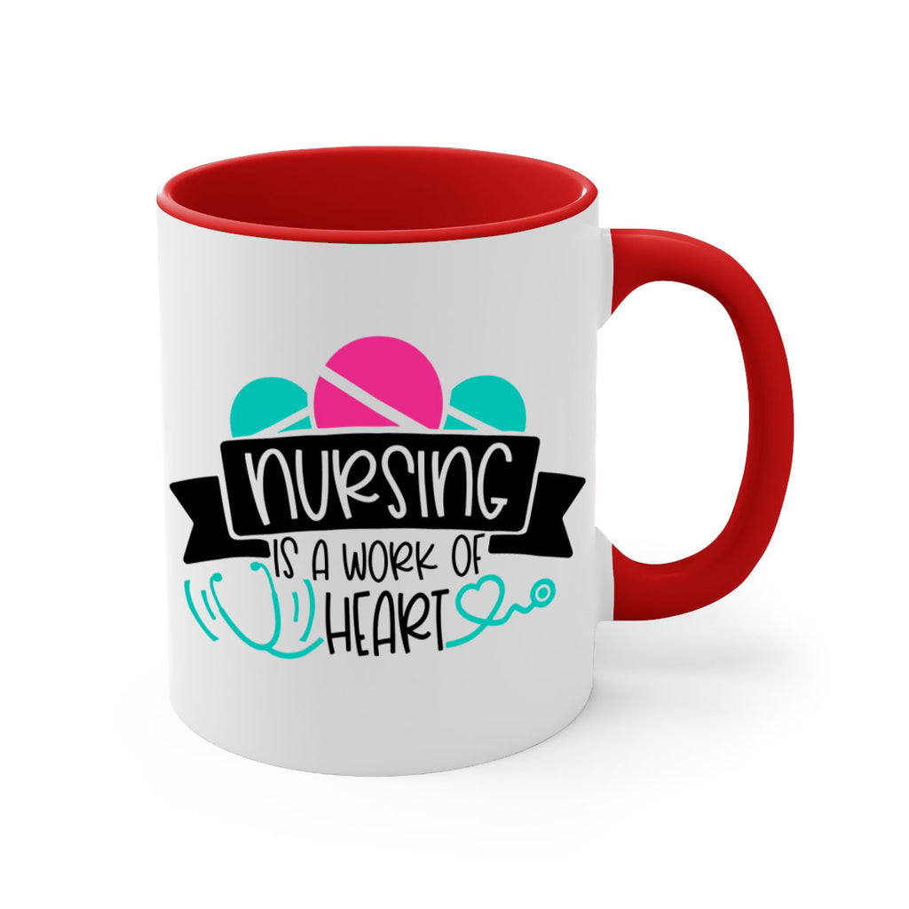 Nursing Is A Work Of Heart Style Style 71#- nurse-Mug / Coffee Cup