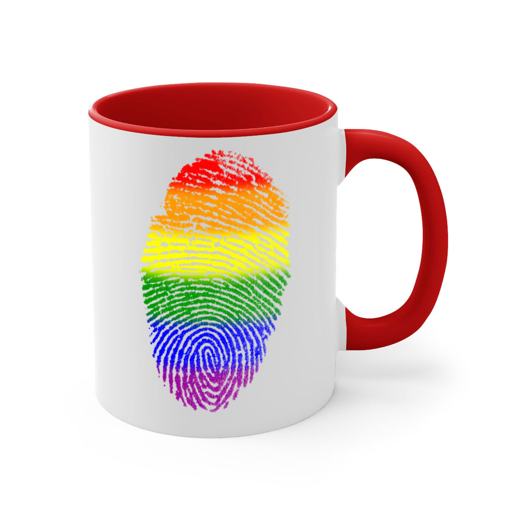 Rainbow Finger print 10#- lgbt-Mug / Coffee Cup