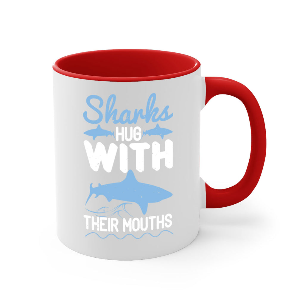 Sharks hug with their mouths Style 22#- Shark-Fish-Mug / Coffee Cup
