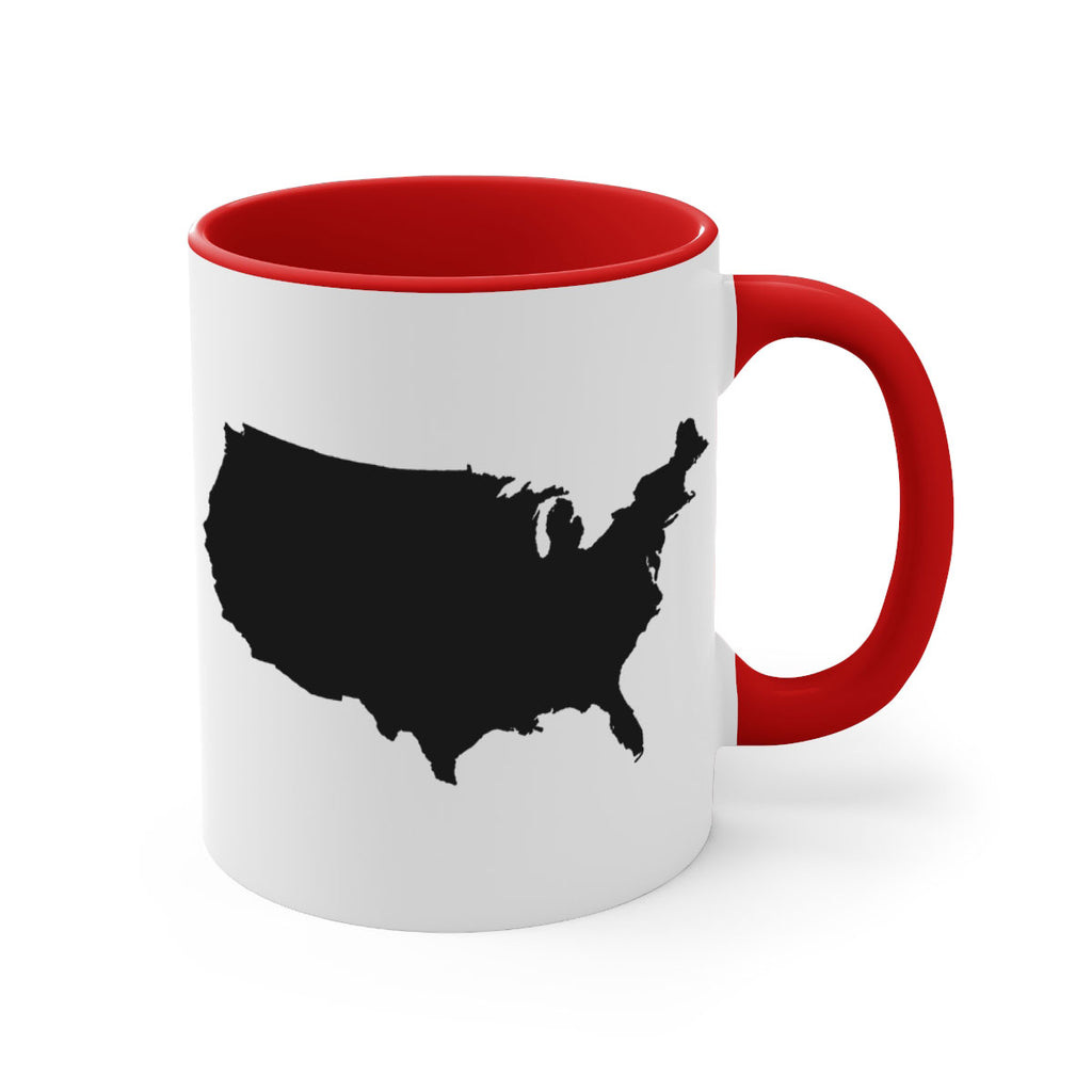 USA Solid Map Style 76#- 4th Of July-Mug / Coffee Cup