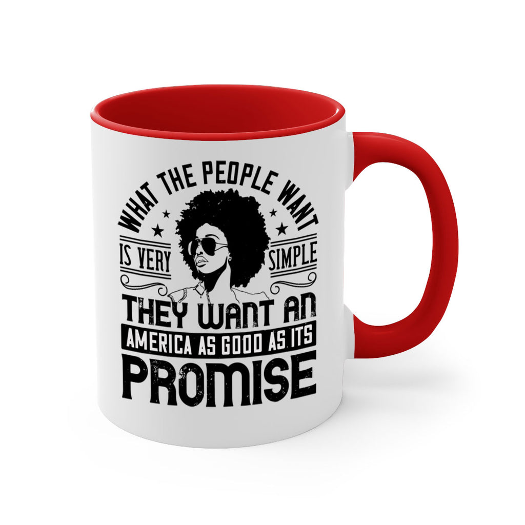 What the people want is very simple they want an America as good as its promise Style 12#- Afro - Black-Mug / Coffee Cup