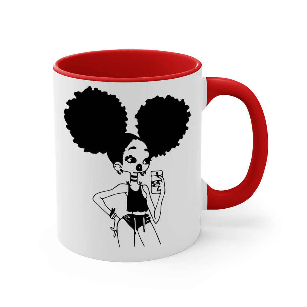 black girl taking mirror selfie  2#- Black women - Girls-Mug / Coffee Cup