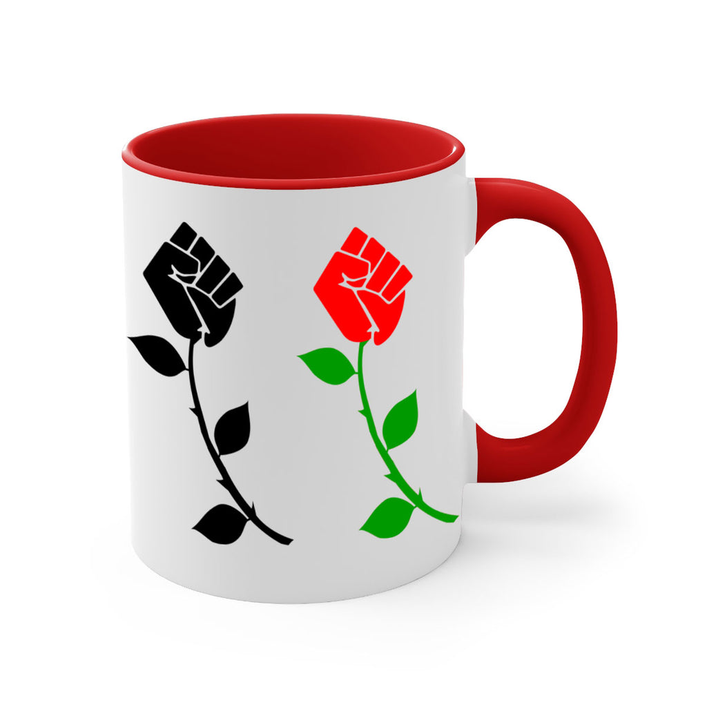black power fist rose 197#- black words - phrases-Mug / Coffee Cup