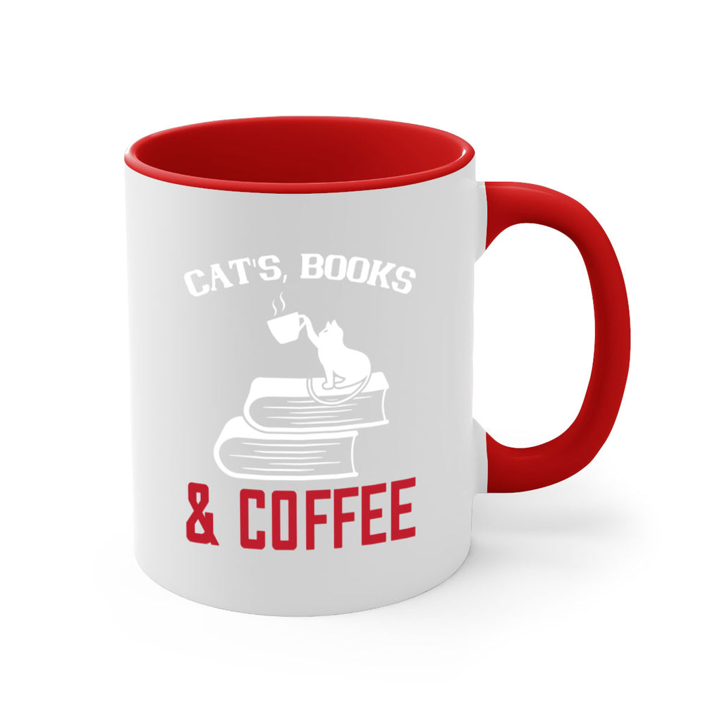 cats book and coffee Style 37#- cat-Mug / Coffee Cup