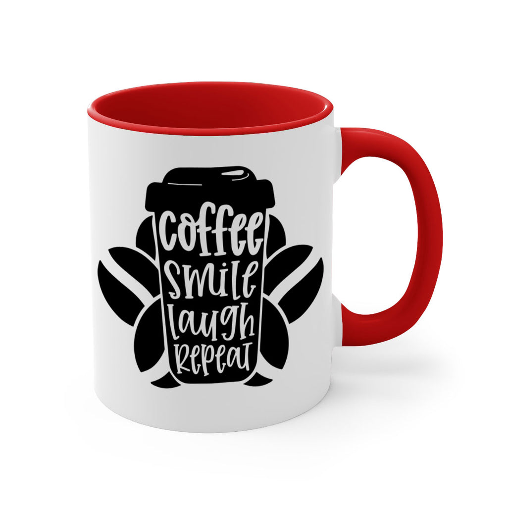 coffee smile laugh repeat 140#- coffee-Mug / Coffee Cup