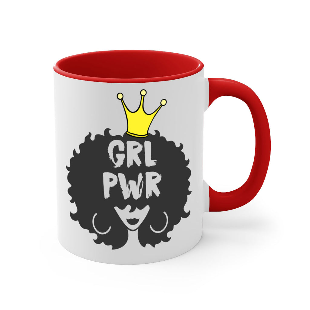 girl power with crown 34#- Black women - Girls-Mug / Coffee Cup