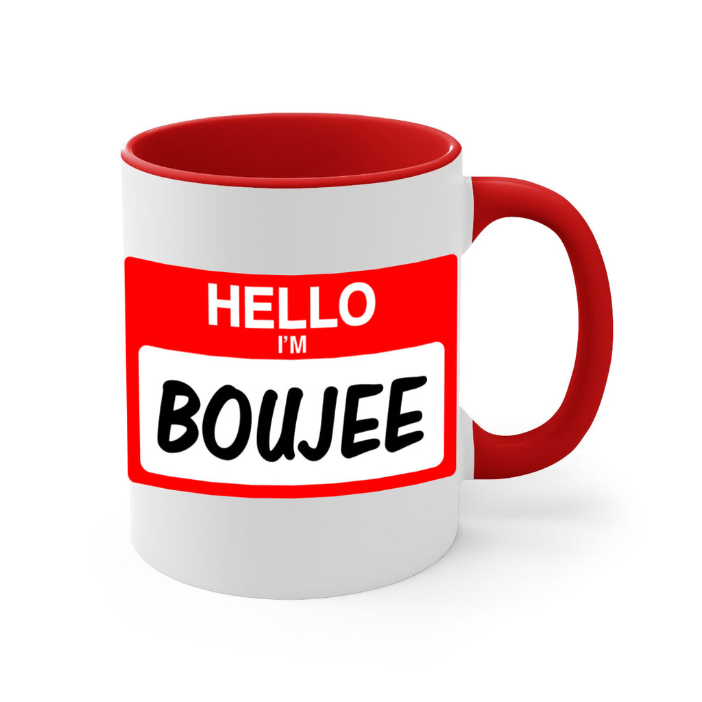 hello im boujee 131#- black words - phrases-Mug / Coffee Cup