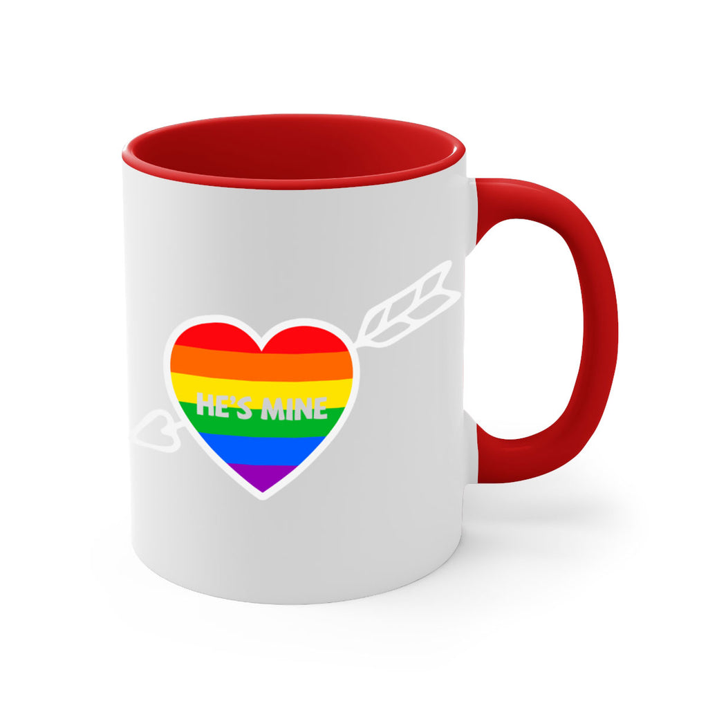 hes mine couple rainbow lgbt lgbt 133#- lgbt-Mug / Coffee Cup