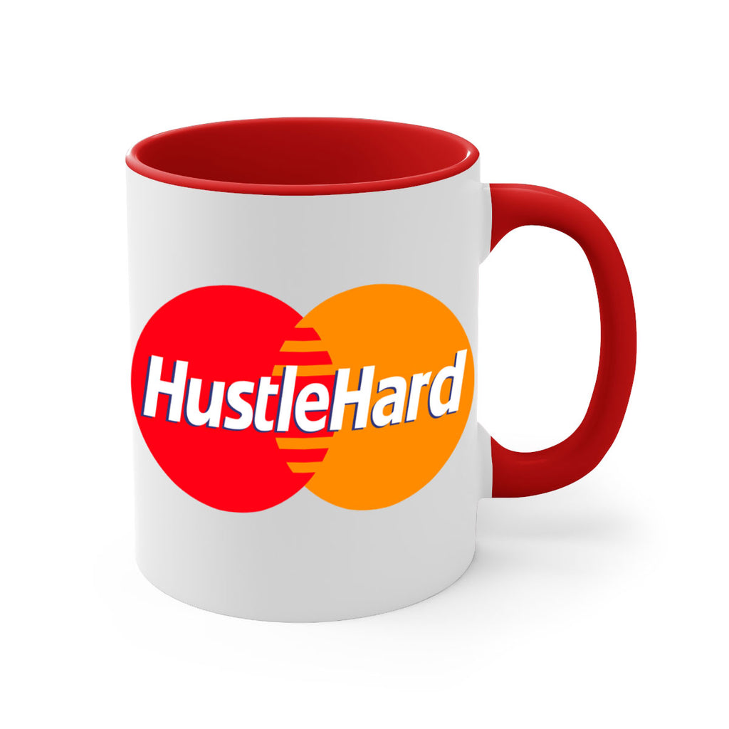 hustle hard 122#- black words - phrases-Mug / Coffee Cup