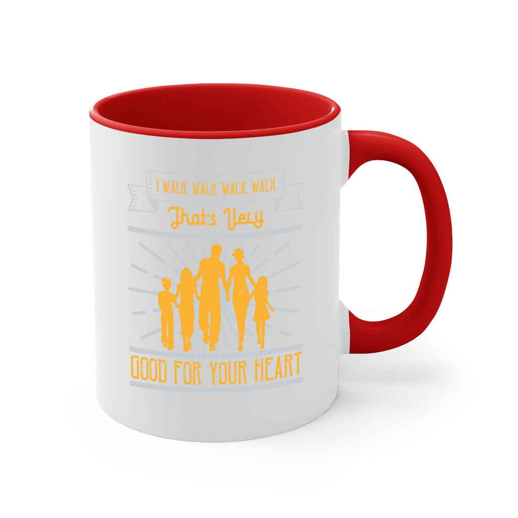 i walk walk walk walk thats very good for your heart 55#- walking-Mug / Coffee Cup
