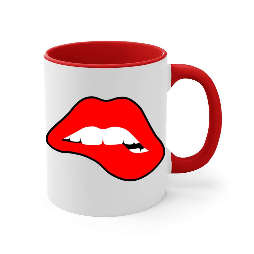 lips 100#- black words - phrases-Mug / Coffee Cup