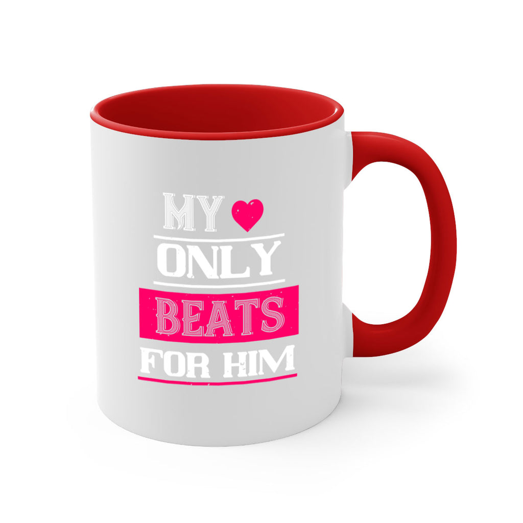 my love only beats for him 35#- valentines day-Mug / Coffee Cup