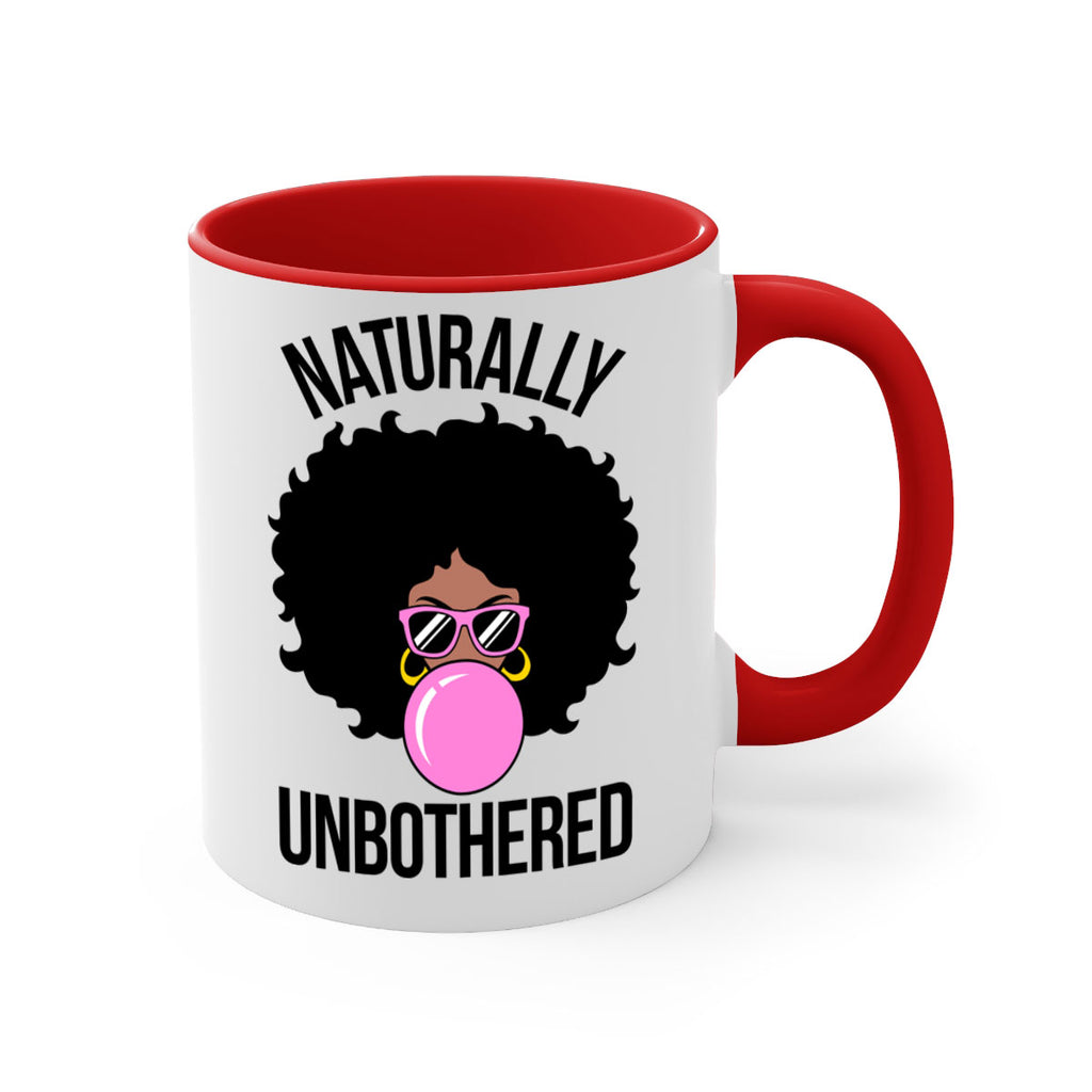 naturally unbothered afro woman 64#- black words - phrases-Mug / Coffee Cup