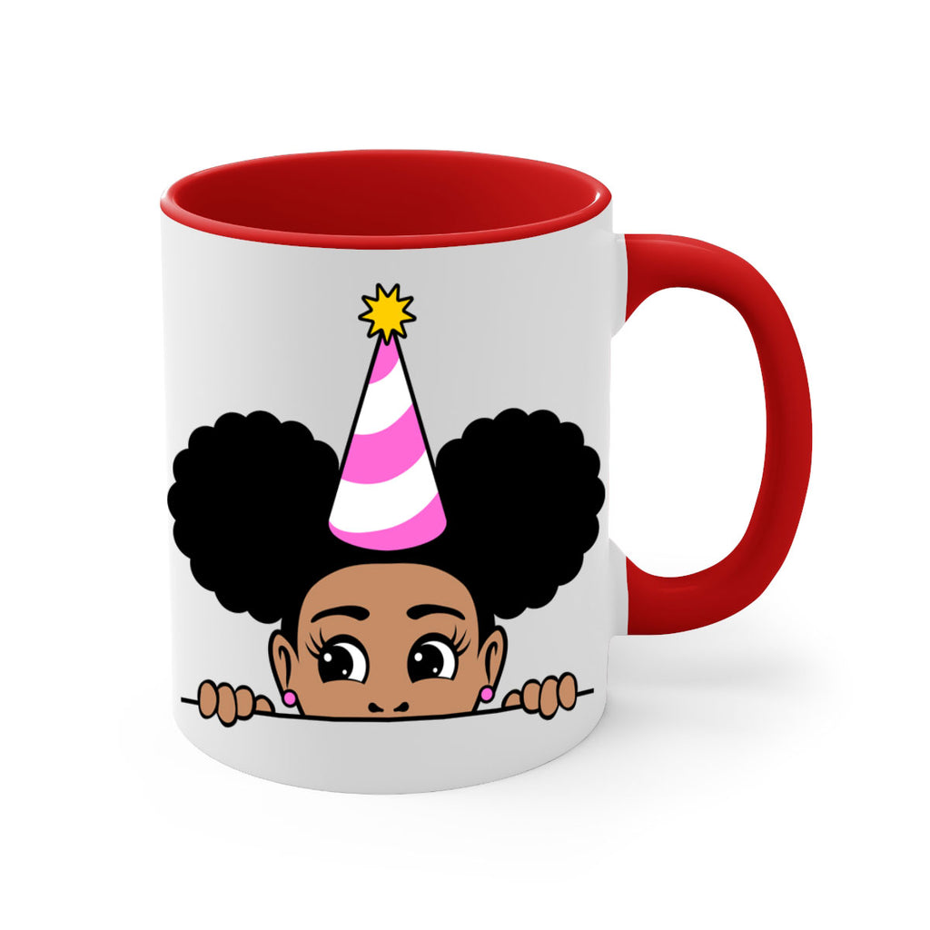 peekaboo afro puffs birthday girl 24#- Black women - Girls-Mug / Coffee Cup