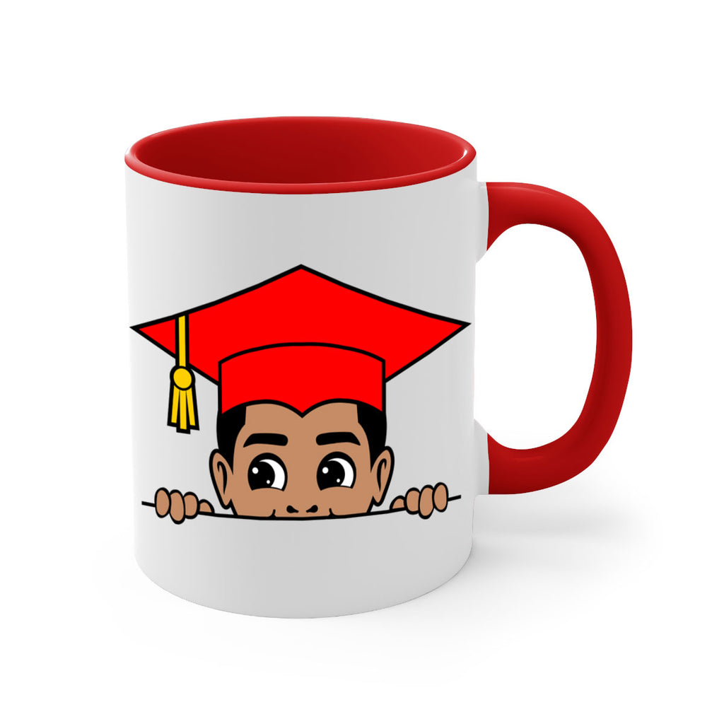peekaboo afro puffs grad boy 20#- Black men - Boys-Mug / Coffee Cup